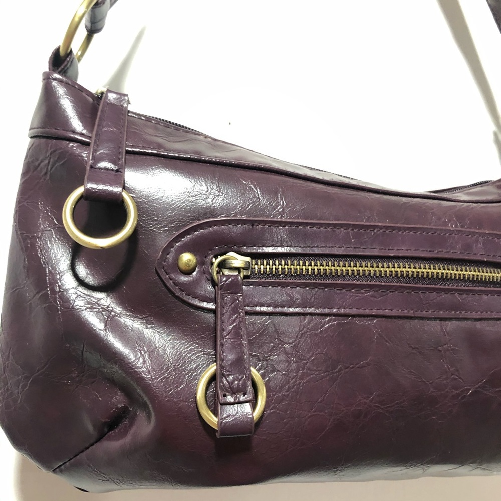 Y2K Purple Baguette Handbag